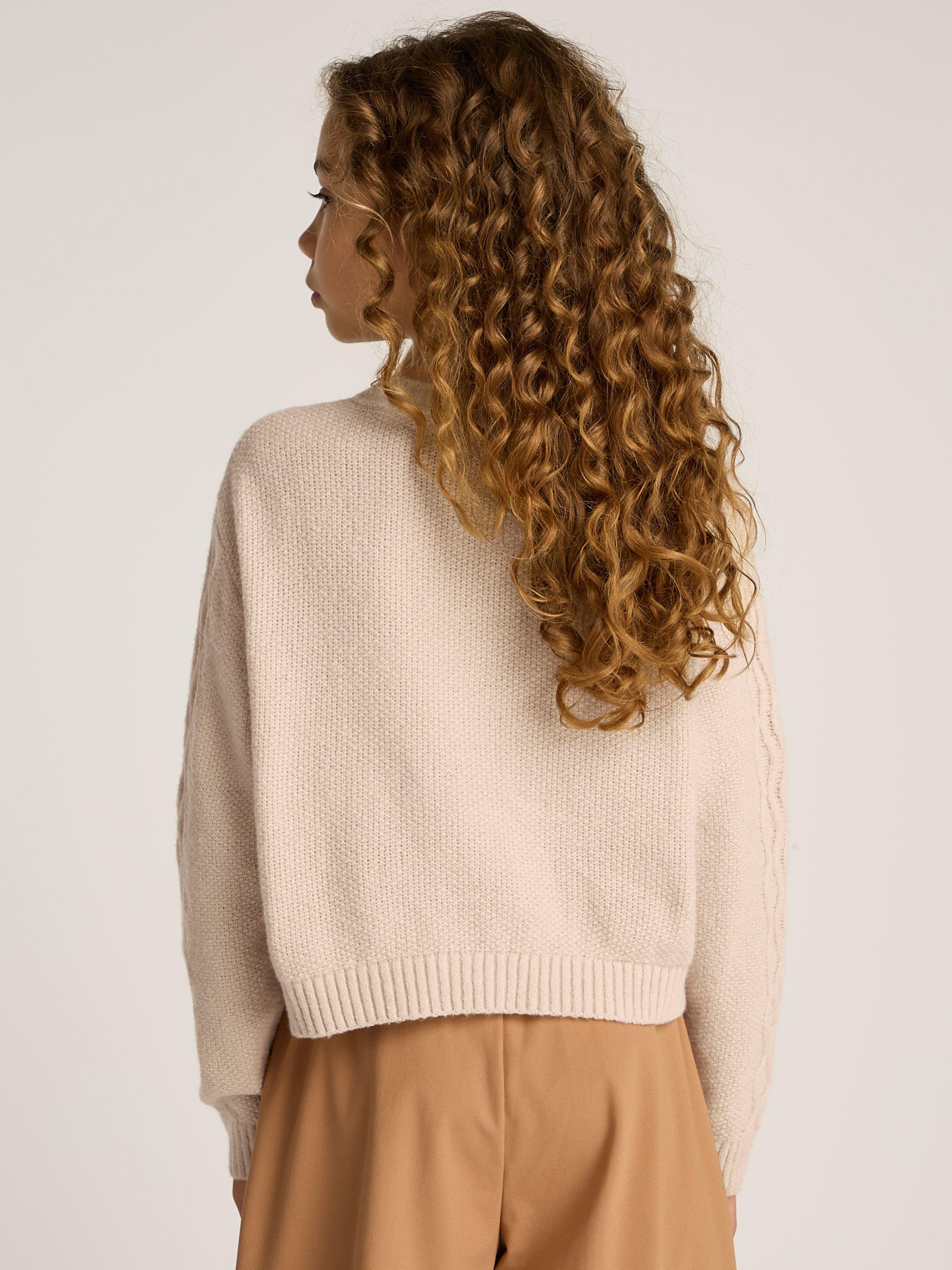 Product image 2 of 5, which shows Calvin Klein Jeans Kids' Cable Knit Jumper, Chateau Grey, 8 years