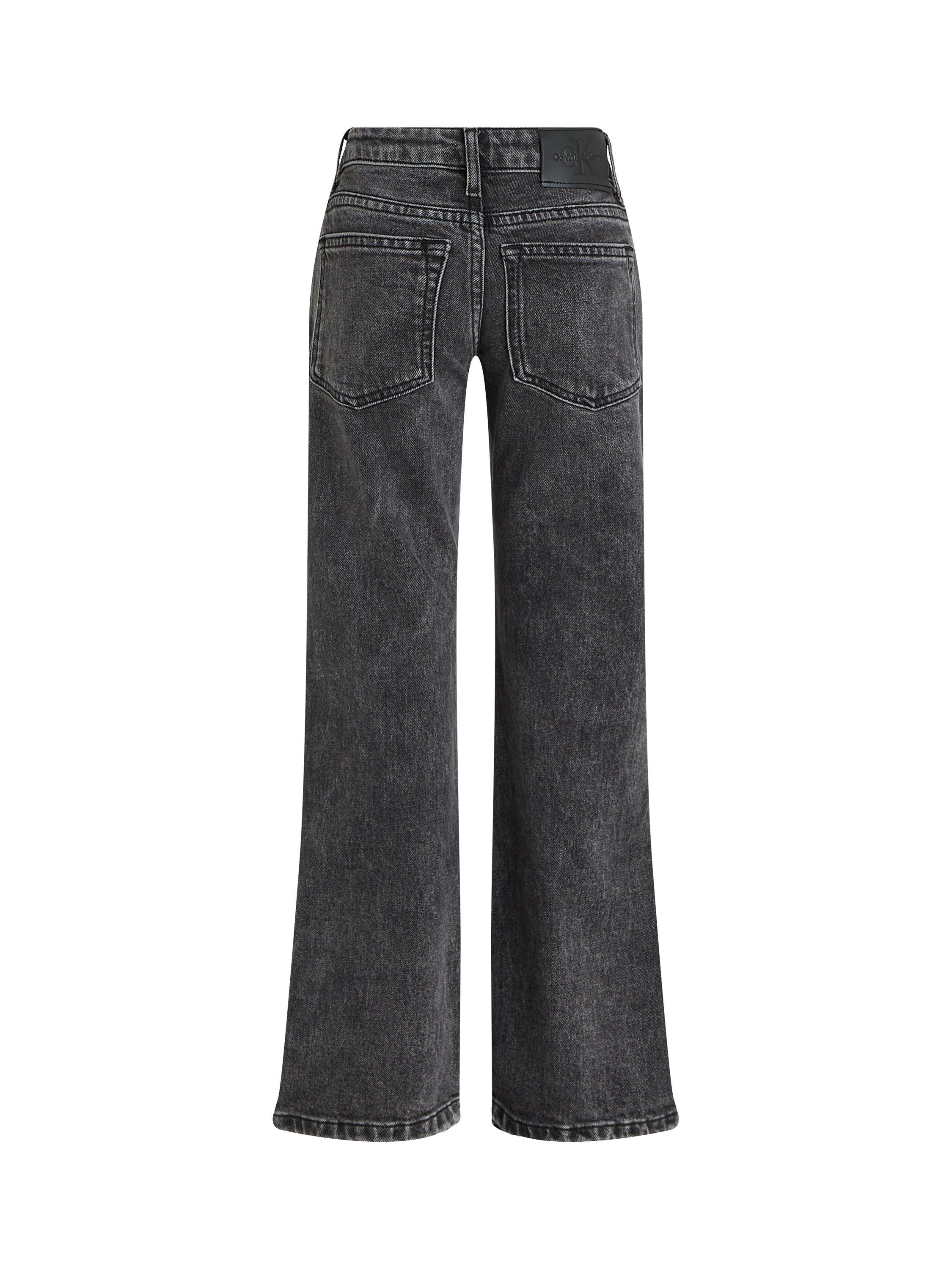 Product image 5 of 5, which shows Calvin Klein Kids' Authentic Mid-Rise Straight Leg Jeans, Grey, 12 years