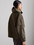 Reiss Atelier Teyana Zip Shell Coat, Khaki