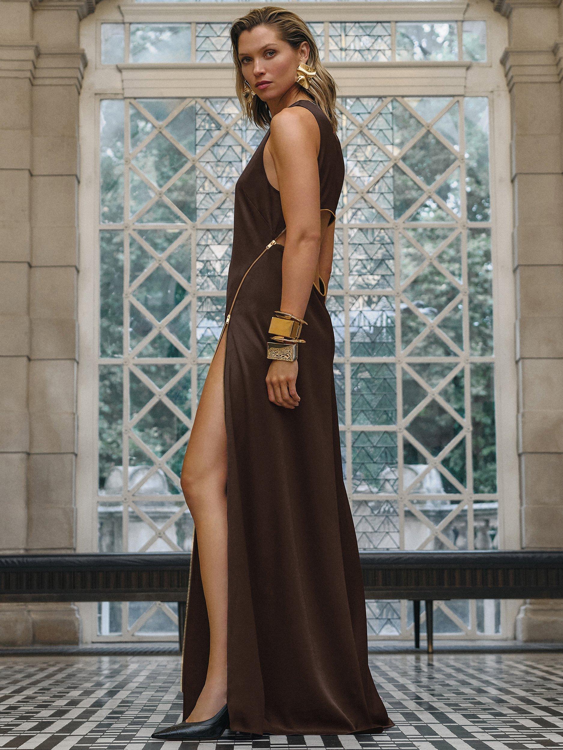 【海外限定】REISSドレス☆Atelier Liliana Sleeveless Dress, L Reiss Atelier Liliana Sleeveless Dress, Lemon