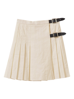 Caramel Kids' Stirling Linen Kilt, Ecru, Ecru