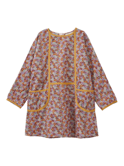 Caramel Kids' Cotton Floral Long Sleeve Dress, Sadie Rose Print, Sadie Rose Print