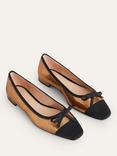 Boden Toe Cap Ballerina Pumps, Bronze