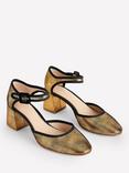 Boden Two Part Block Heel Pumps, Gold