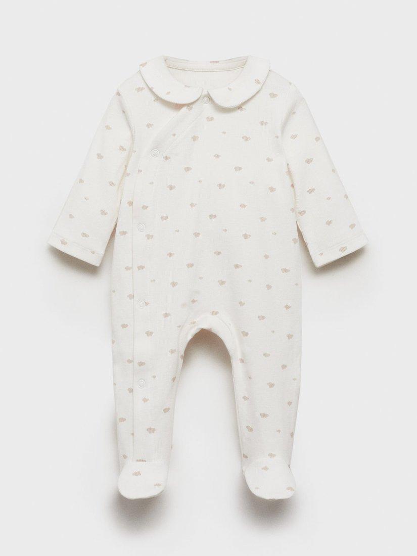 Mango Baby Clouds Sleepsuit, Natural White