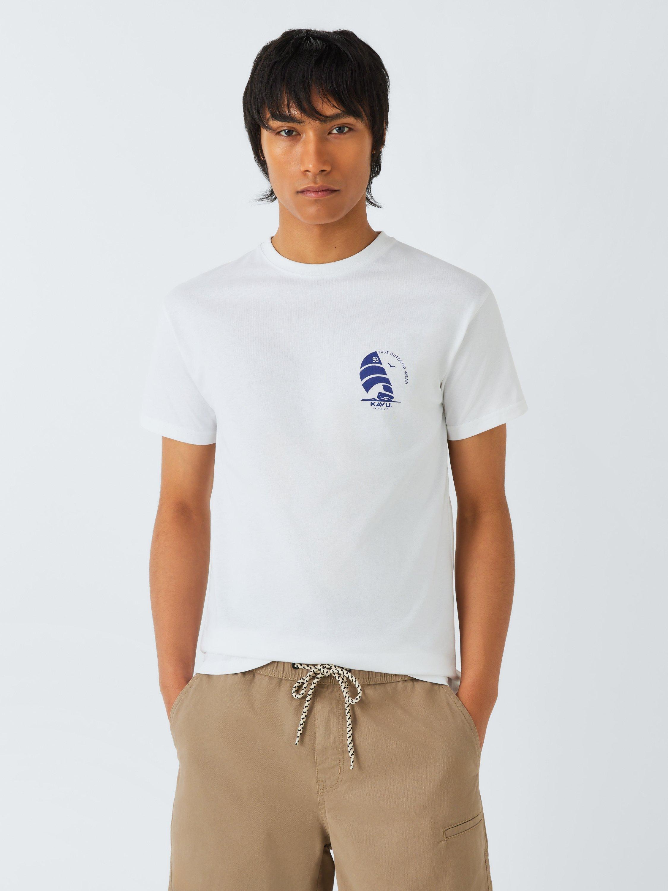 KAVU Rudder Cotton Regular Fit Short Sleeve Print T-Shirt, White