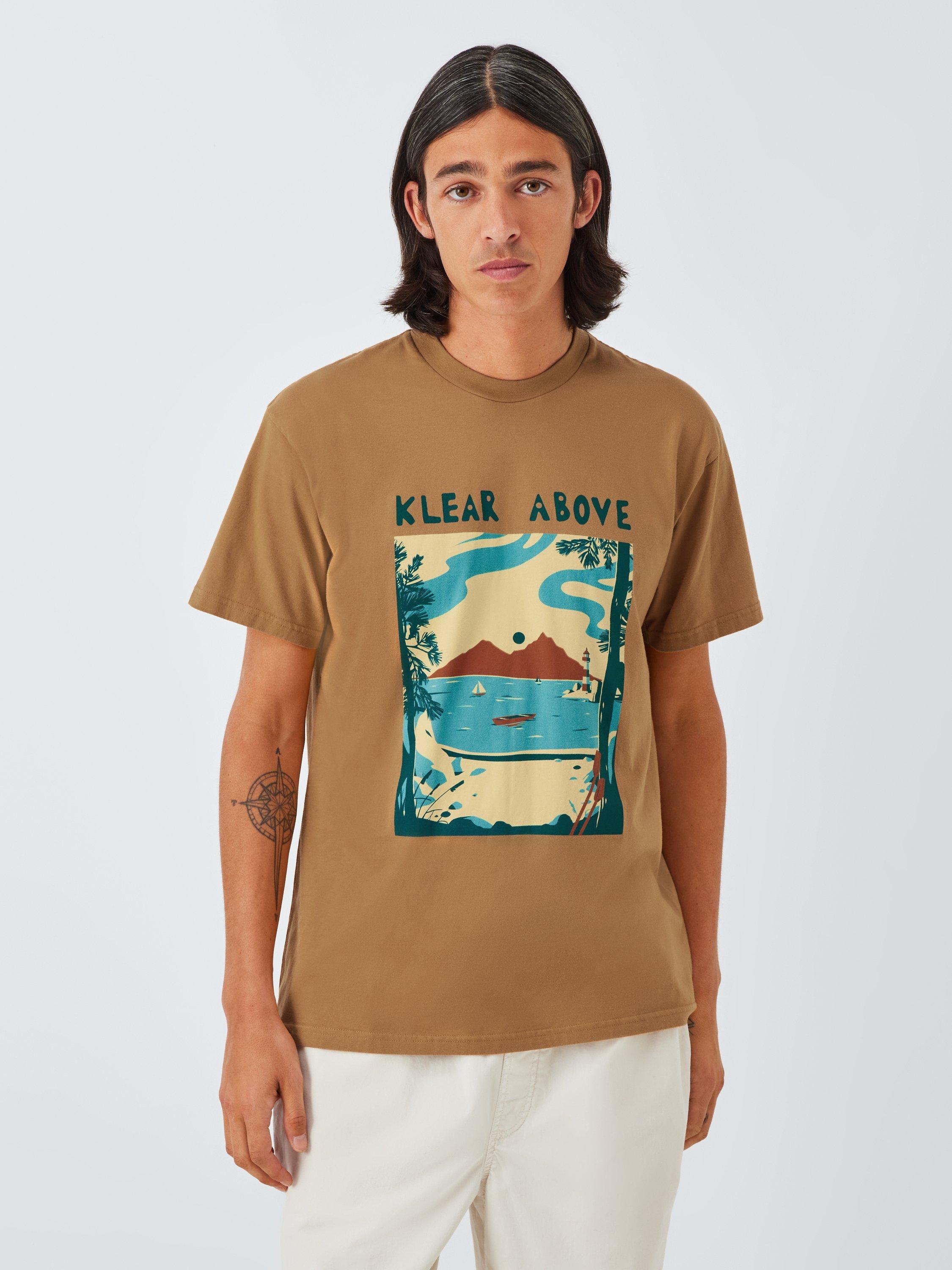 Product image 1 of 6, which shows KAVU Where To Organic Cotton T-Shirt, Basswood, S