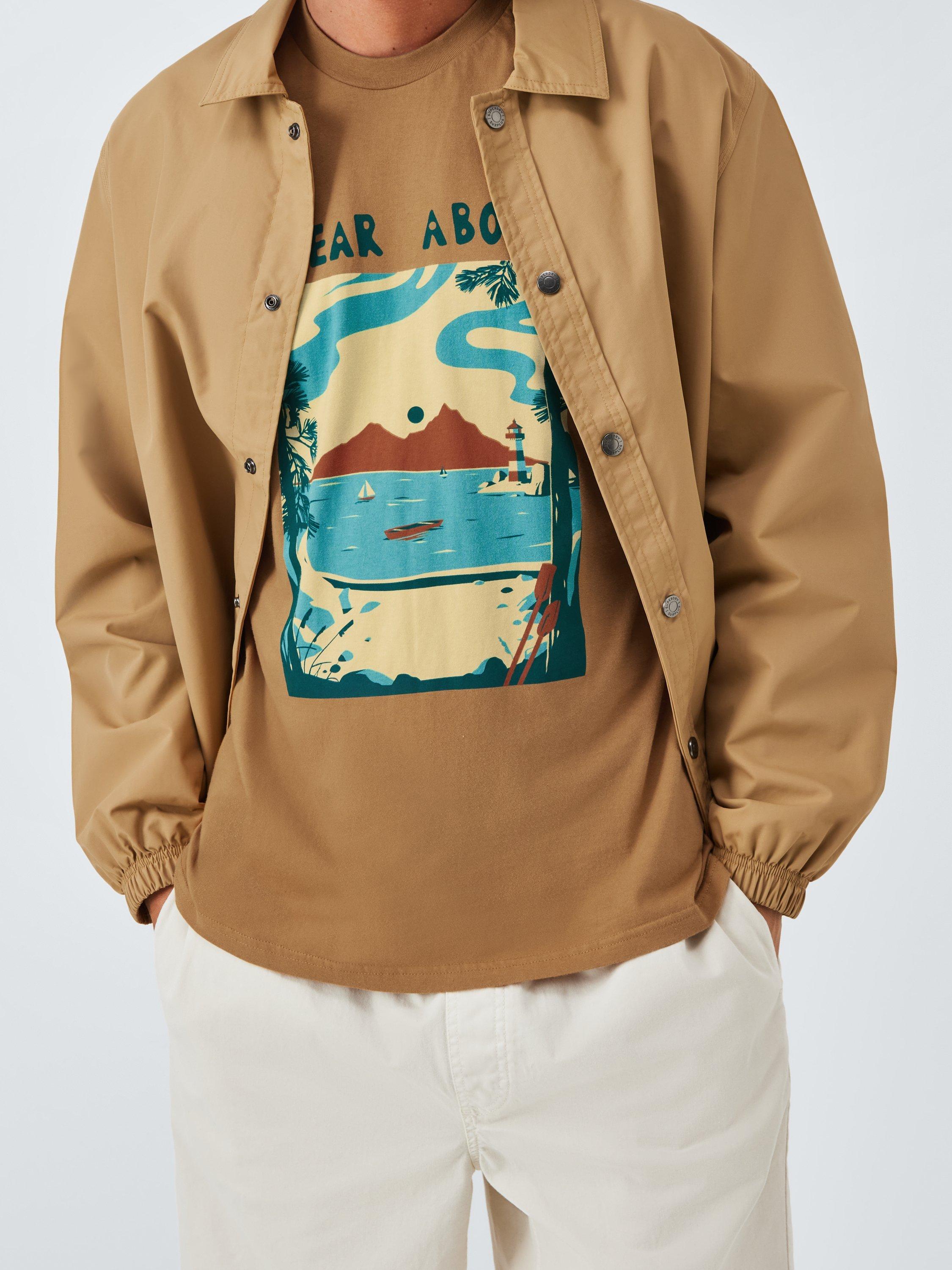 Product image 5 of 6, which shows KAVU Where To Organic Cotton T-Shirt, Basswood, S