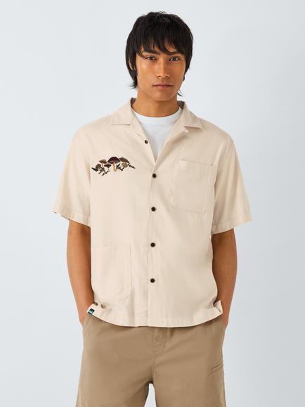 KAVU Bay Beach Organic Cotton Rich Shirt, Sandshell, Sandshell