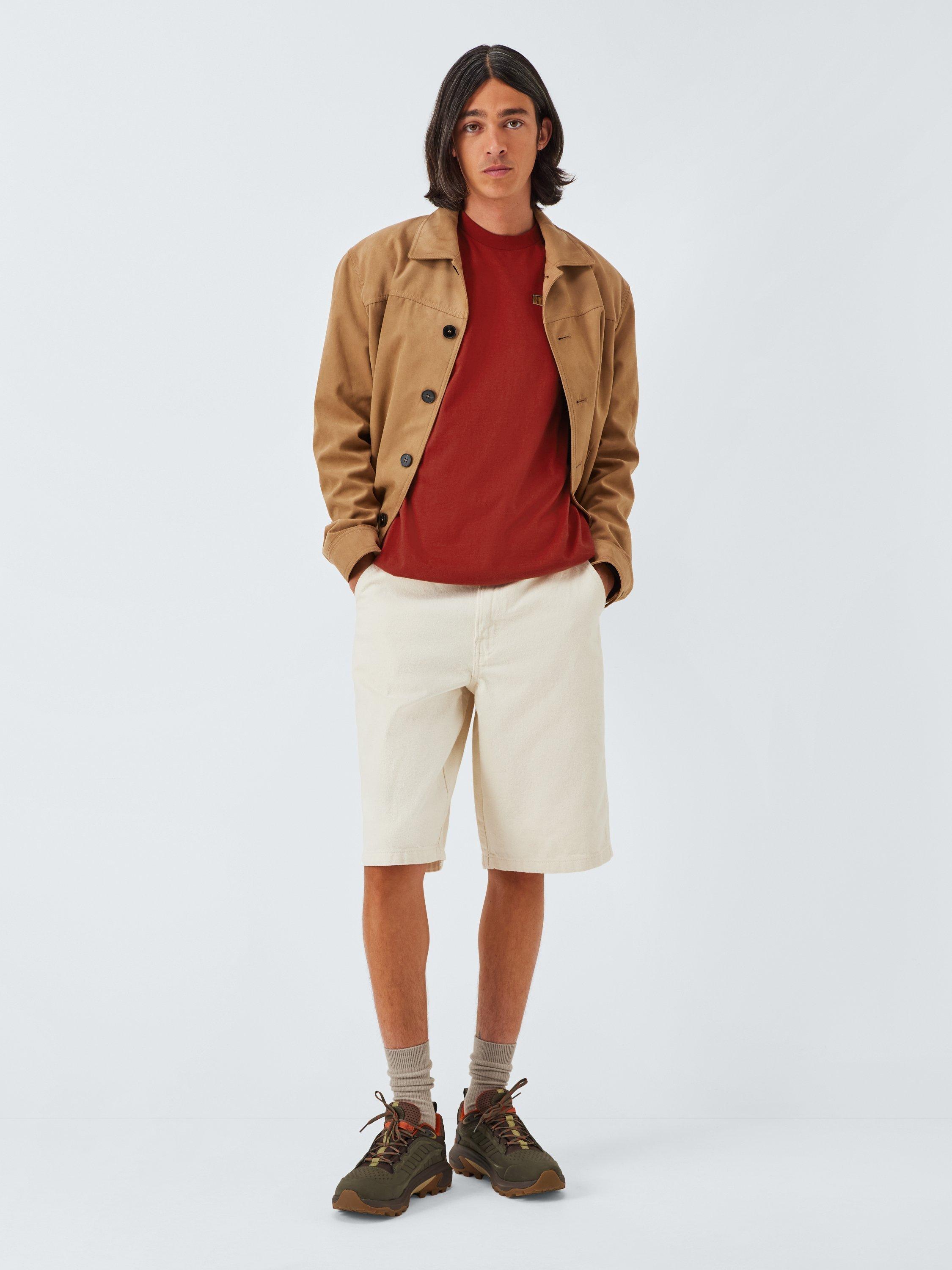 Product image 3 of 6, which shows KAVU Pass The Time Logo Organic Cotton T-Shirt, Bold Brick, S
