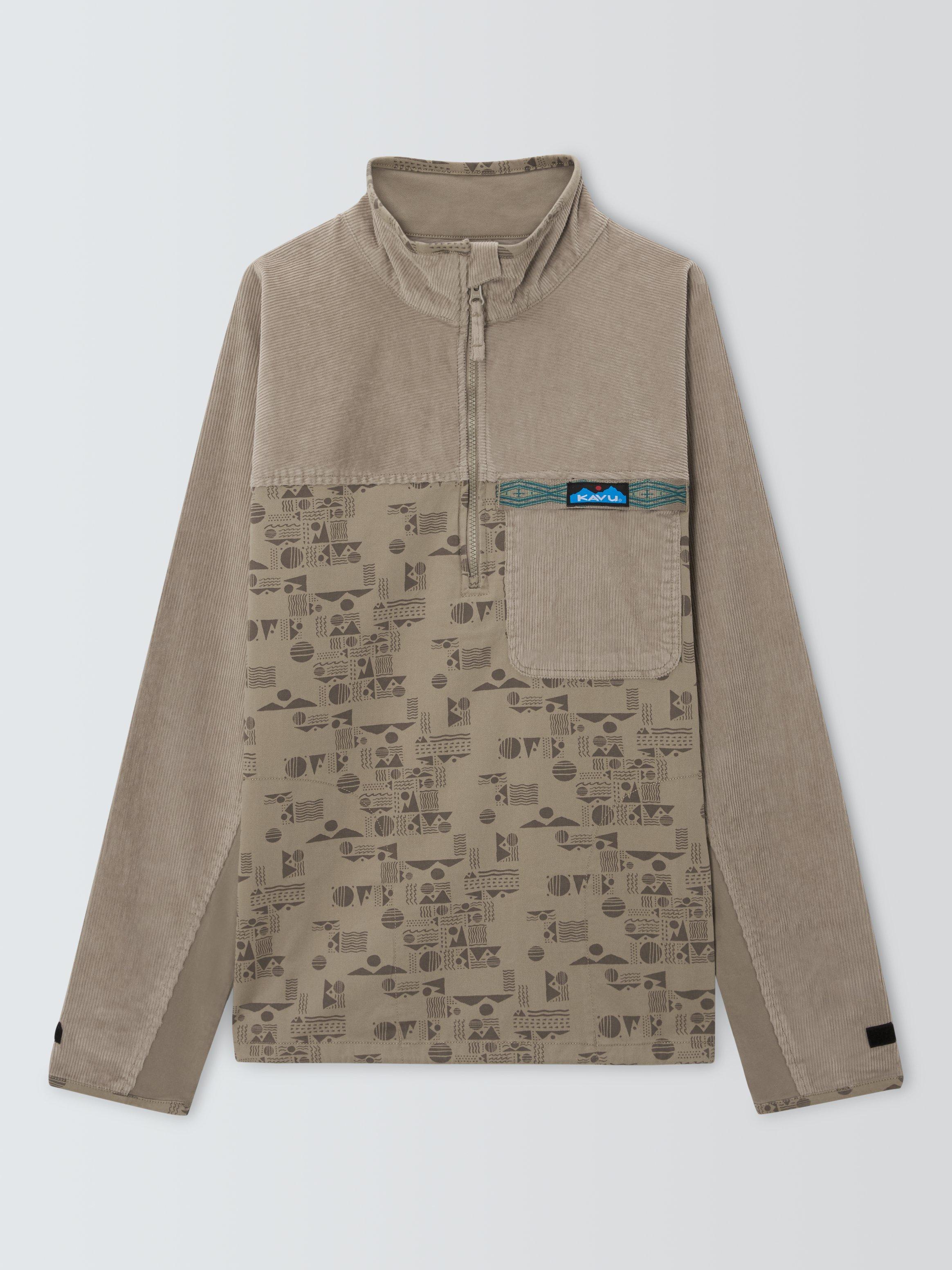 Product image 1 of 1, which shows KAVU Zip Funnel Neck Stretch Cotton Cord Sweatshirt, Balsa Summit, M