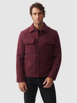 Rodd & Gunn Park Island Virgin Wool Blend Trucker Jacket, Burgundy