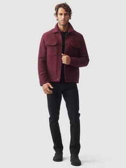 Rodd & Gunn Park Island Virgin Wool Blend Trucker Jacket - view 2, Burgundy