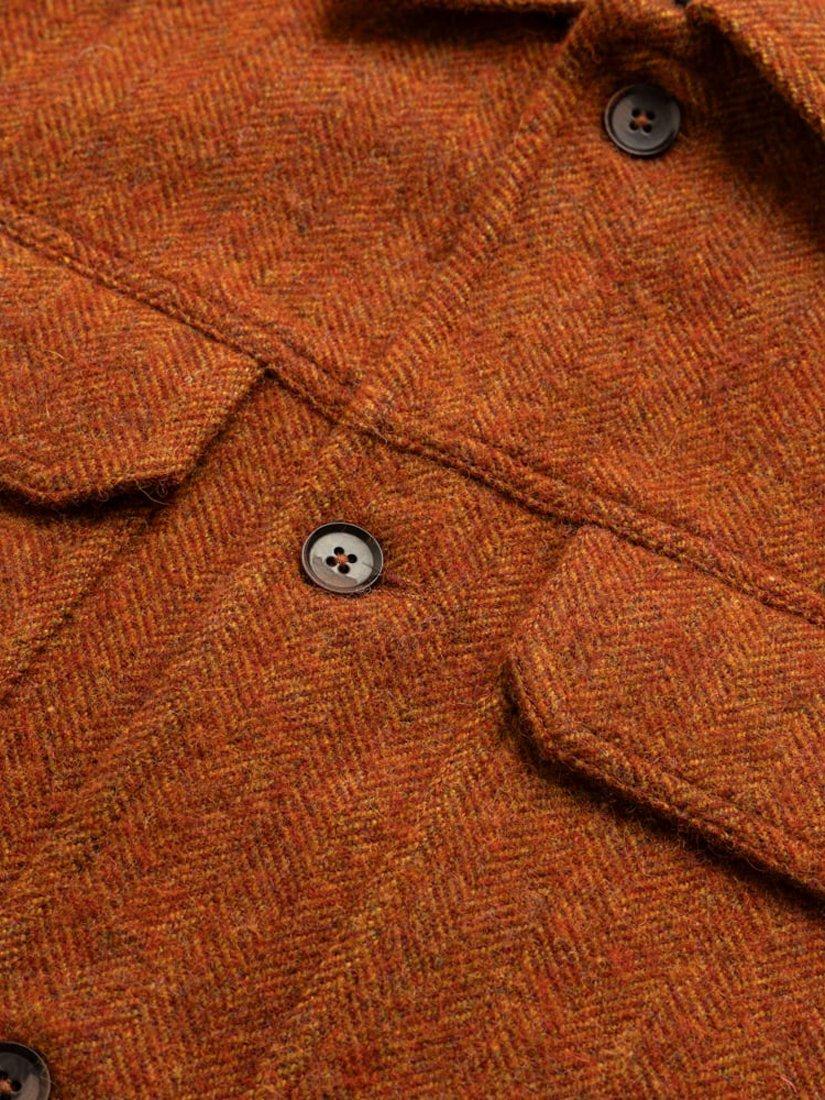 Product image 5 of 5, which shows Rodd & Gunn Park Island Virgin Wool Blend Trucker Jacket, Tangerine, XS