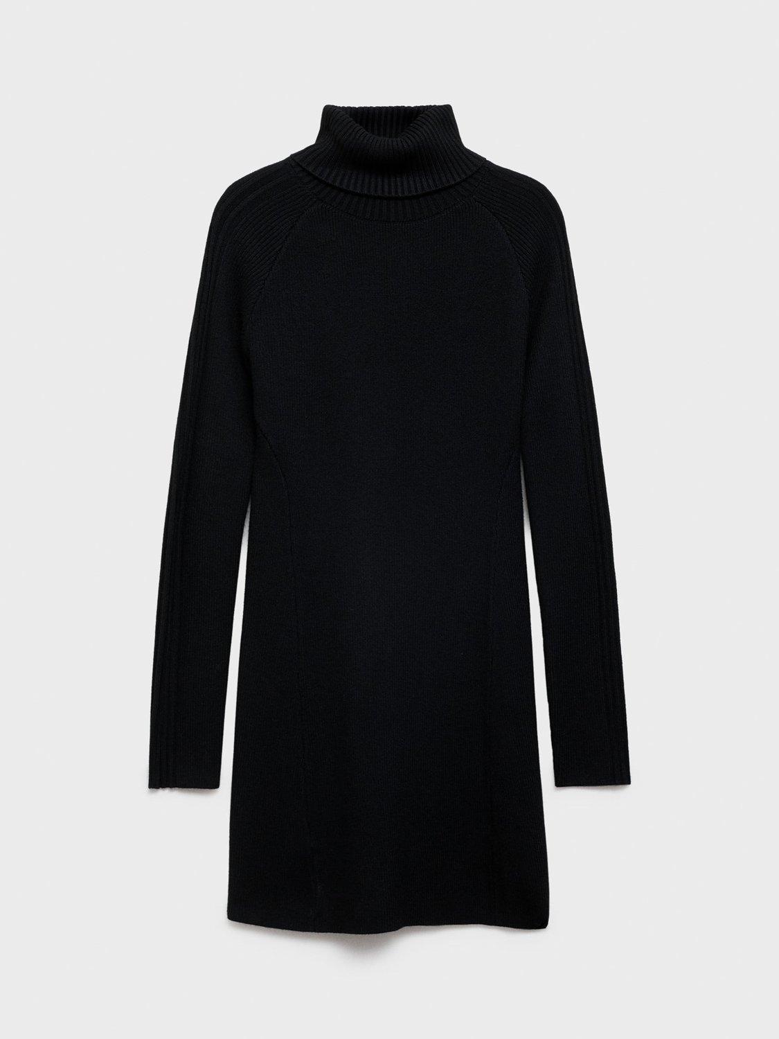 Product image 3 of 8, which shows Mango Zambu Jumper Mini Dress, Black, 16