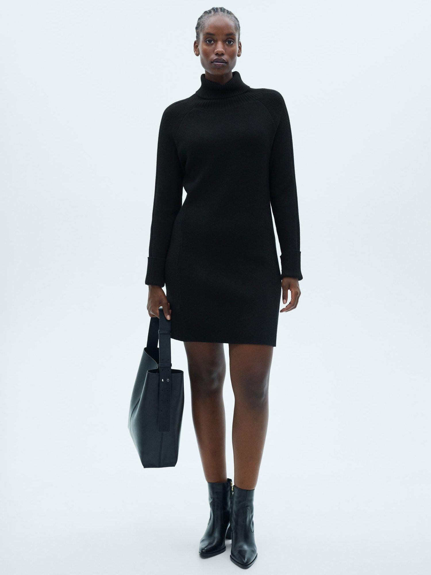 Product image 7 of 8, which shows Mango Zambu Jumper Mini Dress, Black, 16