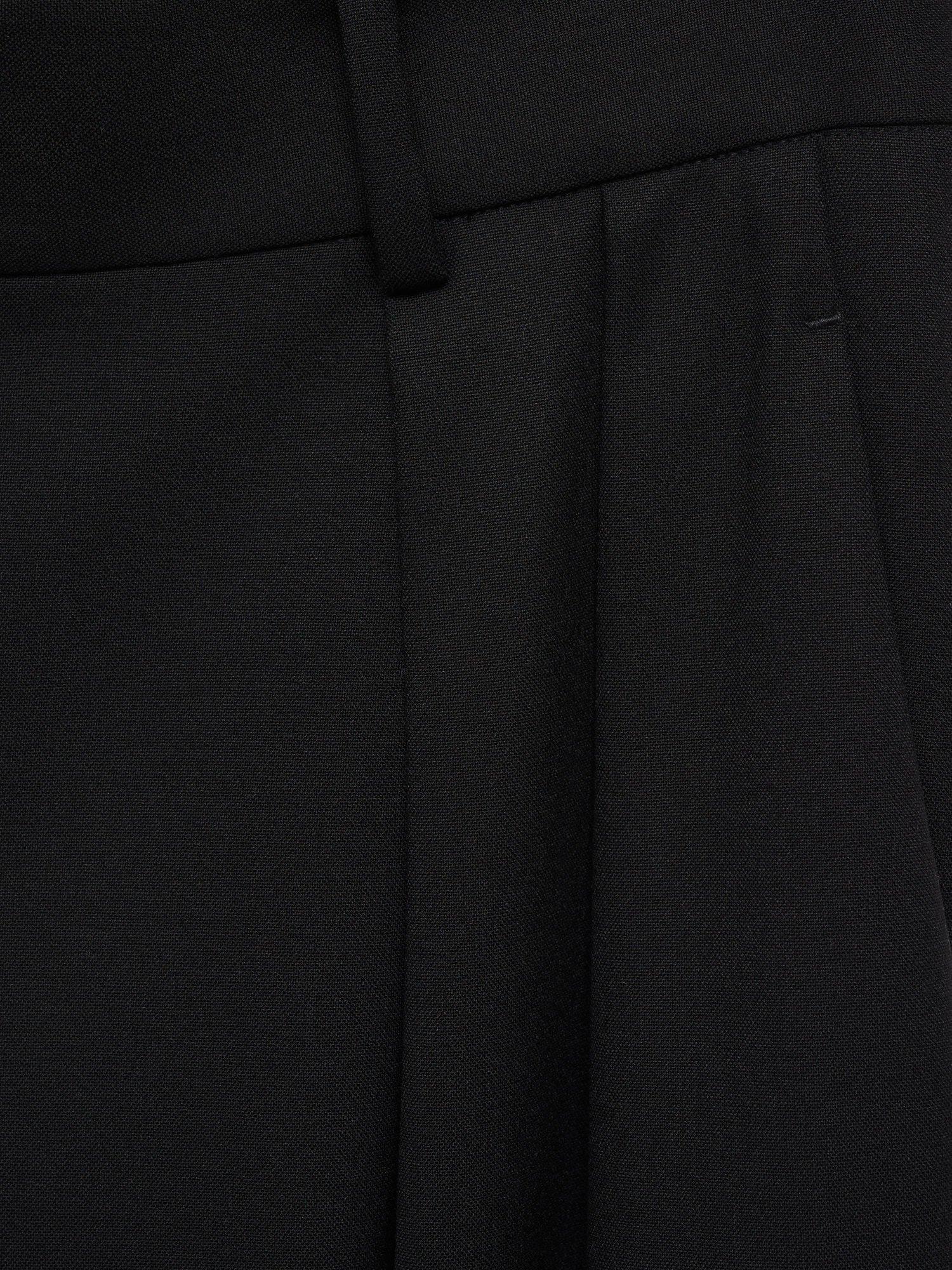Product image 5 of 8, which shows Mango Gabi Pleat Wide Leg Trousers, Black, 10