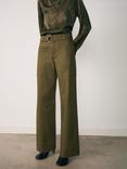 Mango Lazaro Wide Leg Cargo Trousers, Khaki