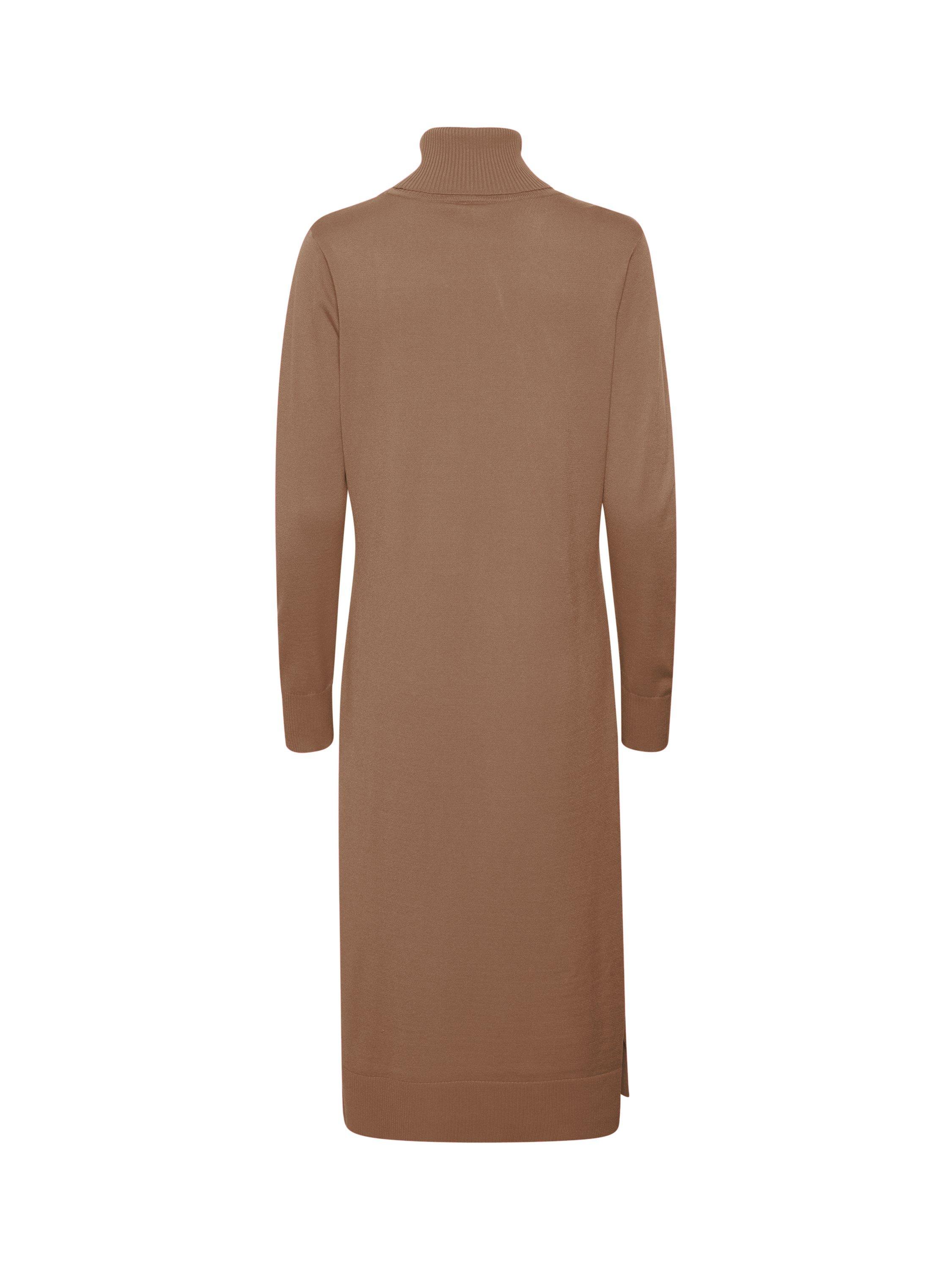 Product image 5 of 5, which shows Saint Tropez Mila Roll Neck Jumper Midi Dress, Shitake Melange, S