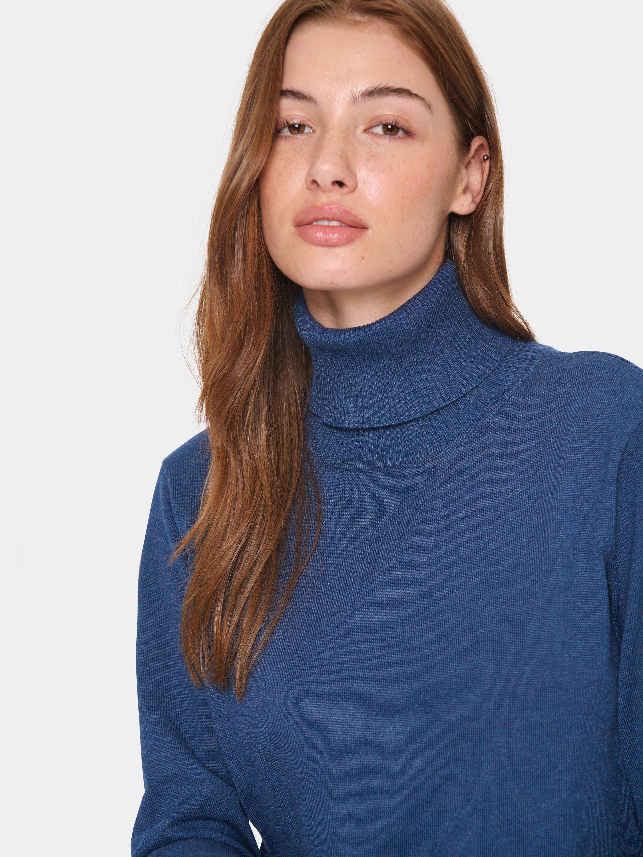 Product image 3 of 5, which shows Saint Tropez Mila Roll Neck Midi Jumper Dress, Titan Melange, XS