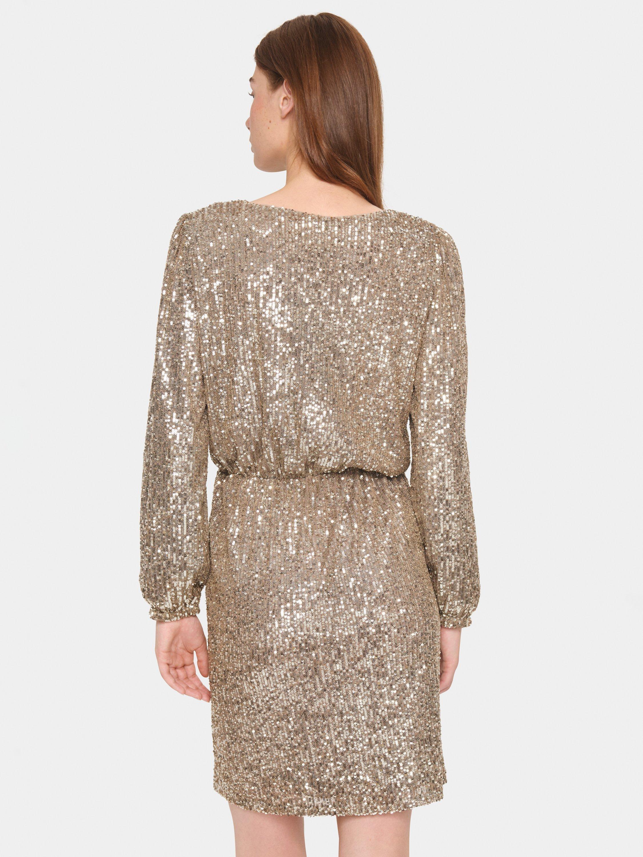 Product image 2 of 6, which shows Saint Tropez Xenira Sequin Cocktail Mini Dress, Asti, XS