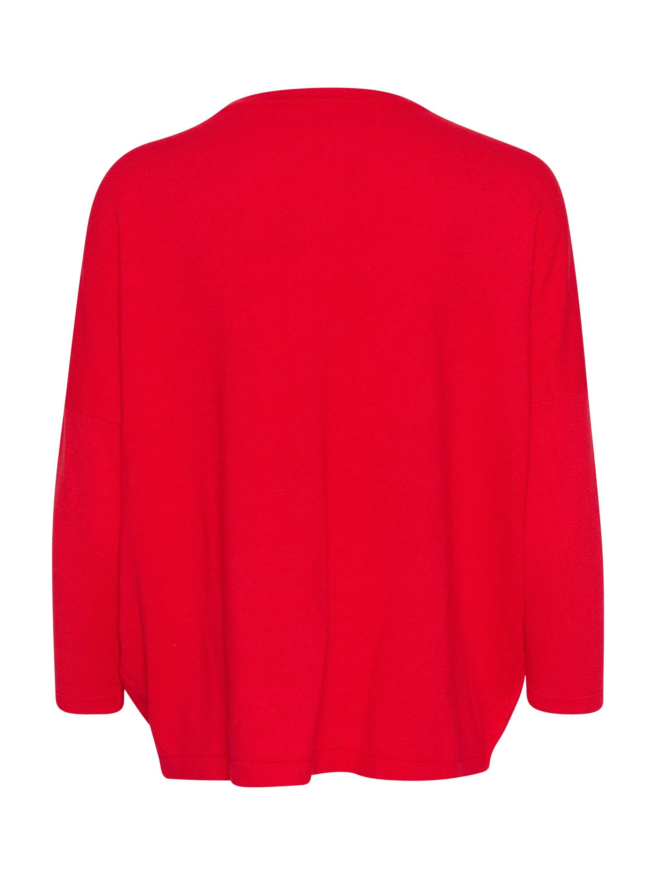 Product image 6 of 6, which shows Saint Tropez Baria Star Batwing Jumper, Red, XS