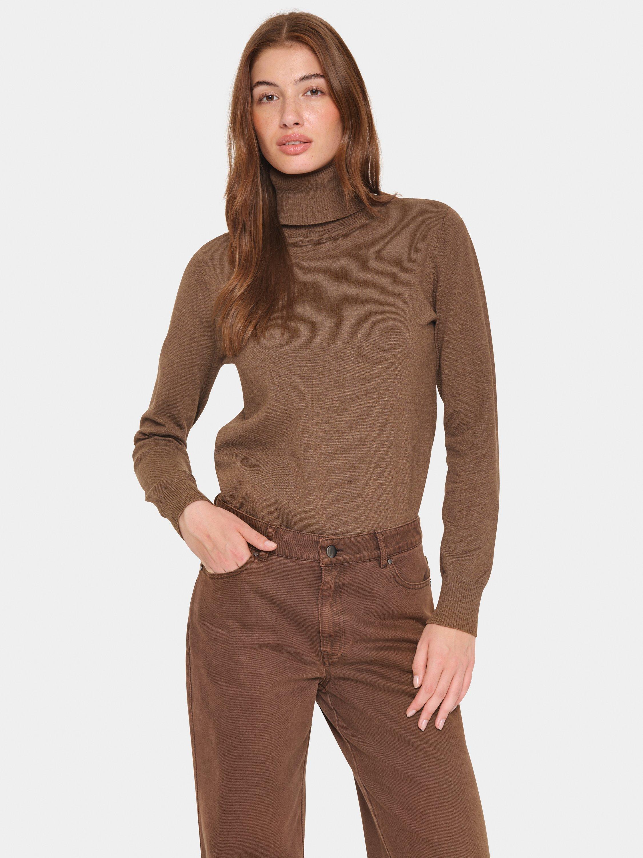 Product image 1 of 5, which shows Saint Tropez Mila Jumper, Shitake Melange, M