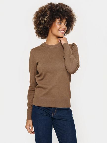 Saint Tropez Mila Long Sleeve Jumper, Shitake Melange, Shitake Melange