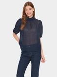 Saint Tropez Helma Semi Sheer Blouse