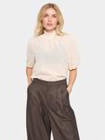 Saint Tropez Helma Semi Sheer Blouse, Ice