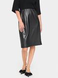 Saint Tropez Dowie Faux Leather Elasticated Waist Skirt, Black