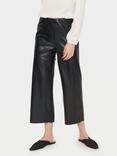 Saint Tropez Dowie Faux Leather Elasticated Waist Culottes, Black