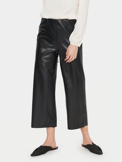Saint Tropez Dowie Faux Leather Elasticated Waist Culottes, Black, Black