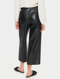 Saint Tropez Dowie Faux Leather Elasticated Waist Culottes, Black - view 2, Black