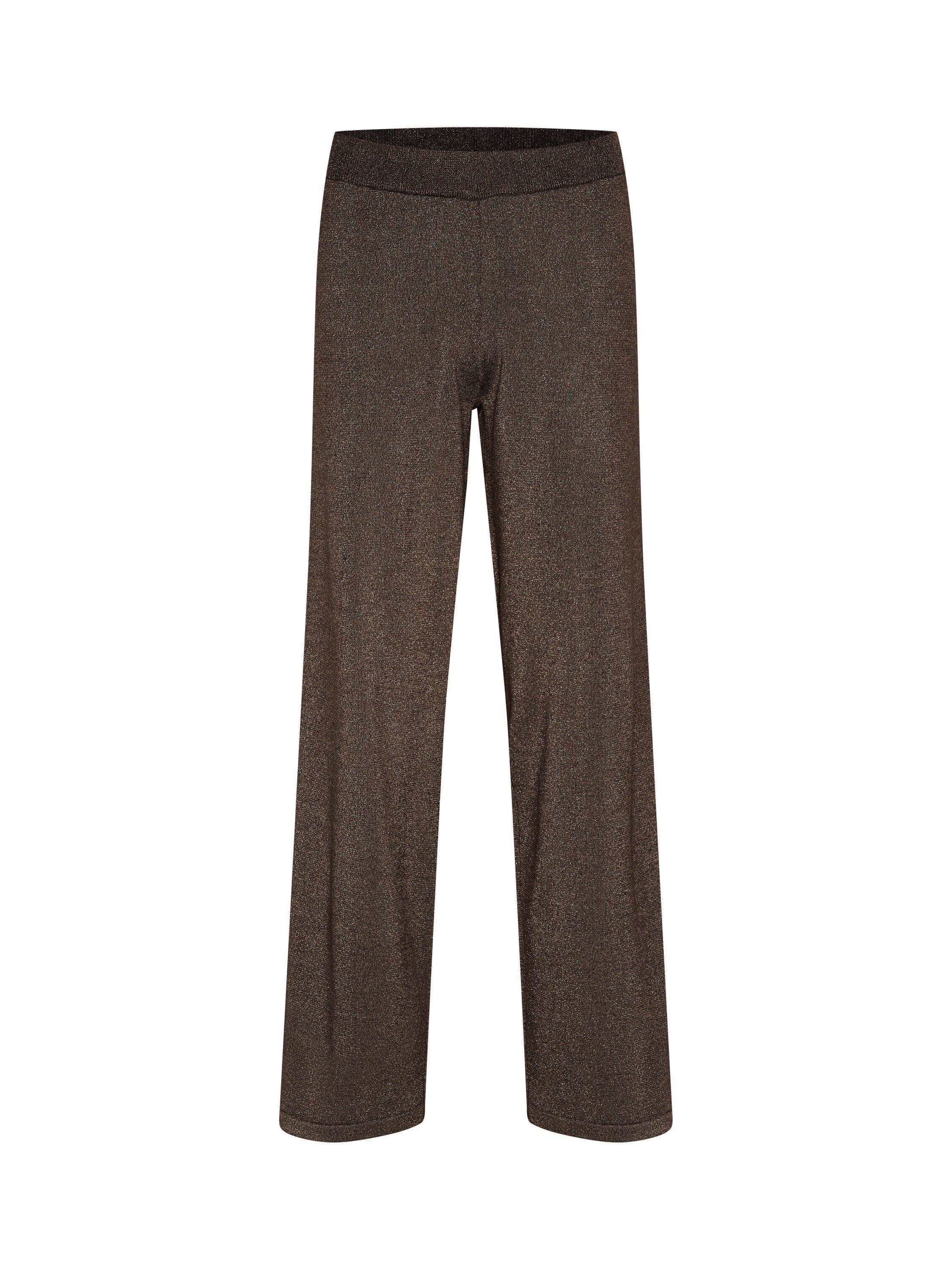 Product image 5 of 6, which shows Saint Tropez Kila Glitter Jersey Trousers, Mulch, M