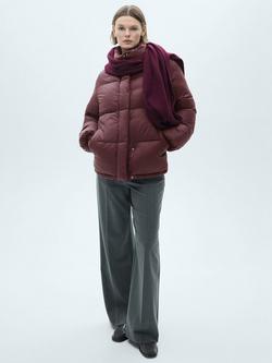 Mango Time Quilted Jacket - view 2, Dark Red