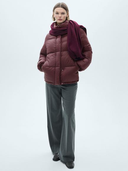 Mango Time Quilted Jacket - view 2, Dark Red