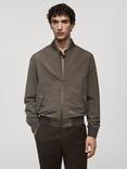 Mango Rill Bomber Jacket, Brown