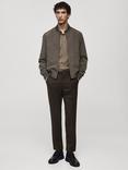 Mango Rill Bomber Jacket, Brown