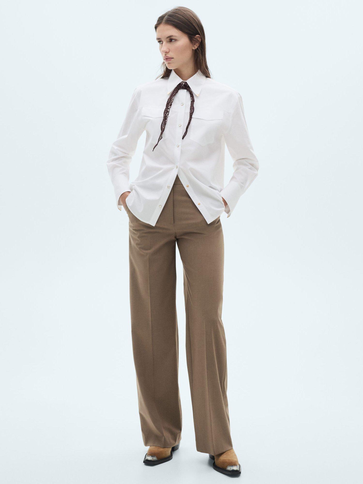 Product image 2 of 6, which shows Mango California Shirt, Natural White, 10