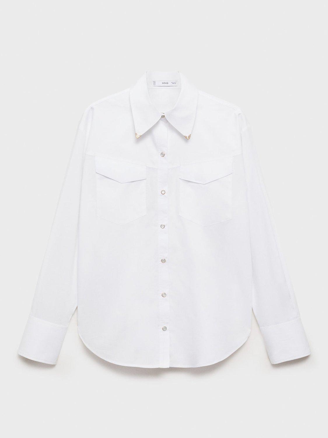 Product image 3 of 6, which shows Mango California Shirt, Natural White, 10
