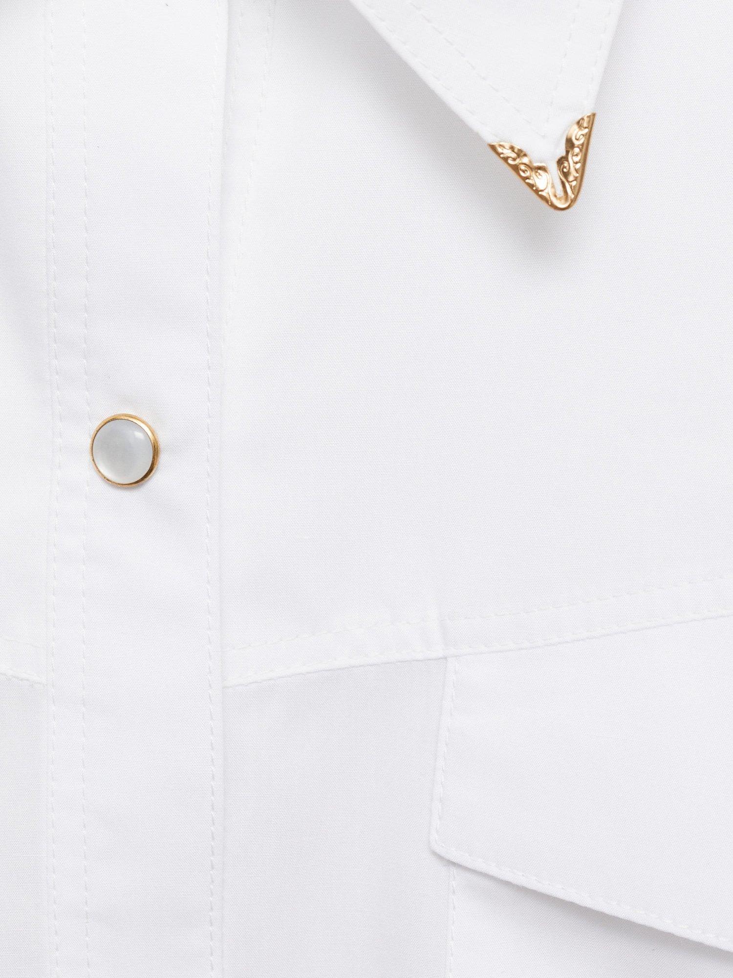Product image 6 of 6, which shows Mango California Shirt, Natural White, 10