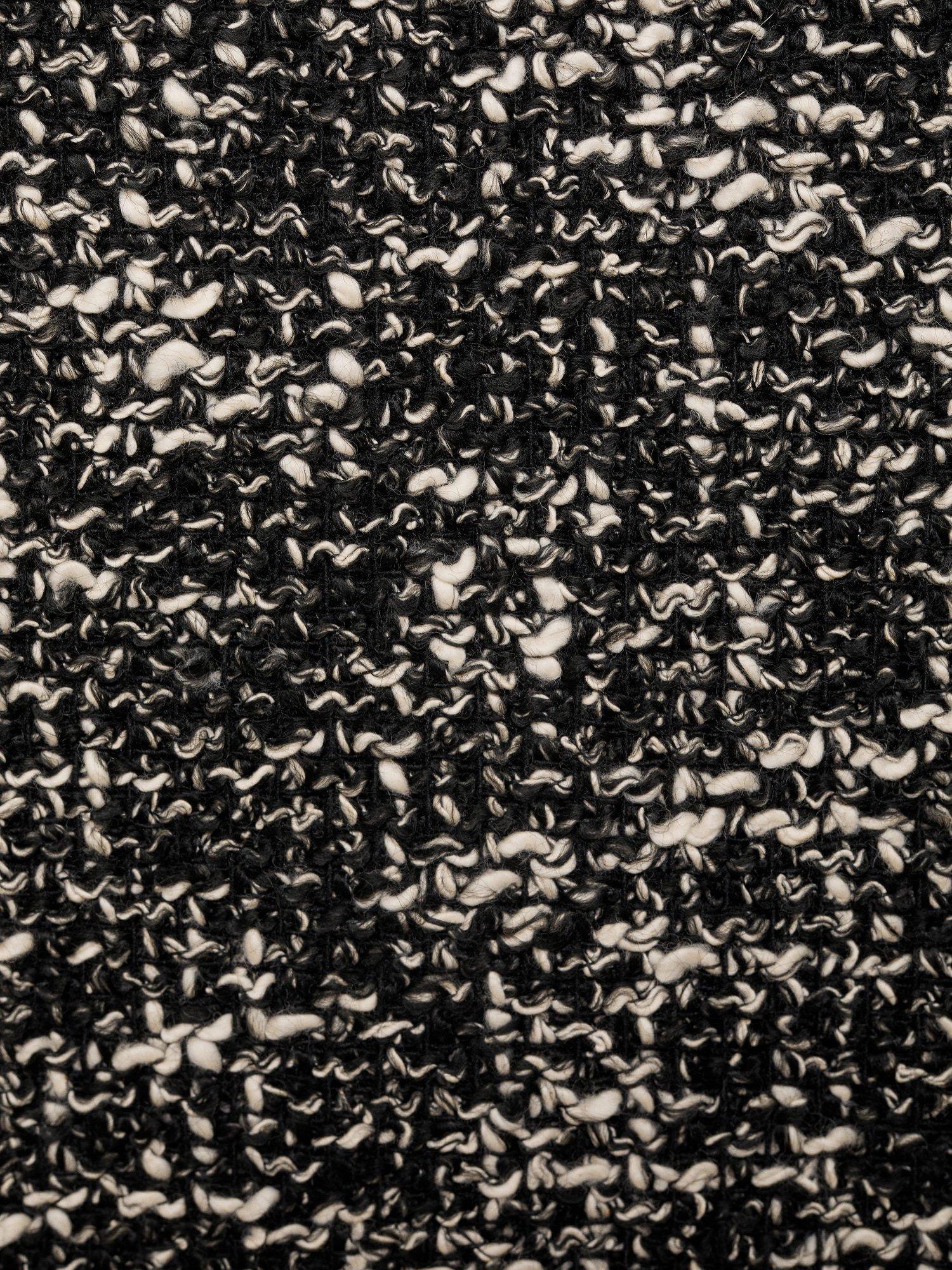 Product image 5 of 6, which shows Mango Salt Frayed Tweed Mini Skirt, Black, L