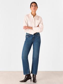 Whistles Authentic Column Leg Jeans, Blue