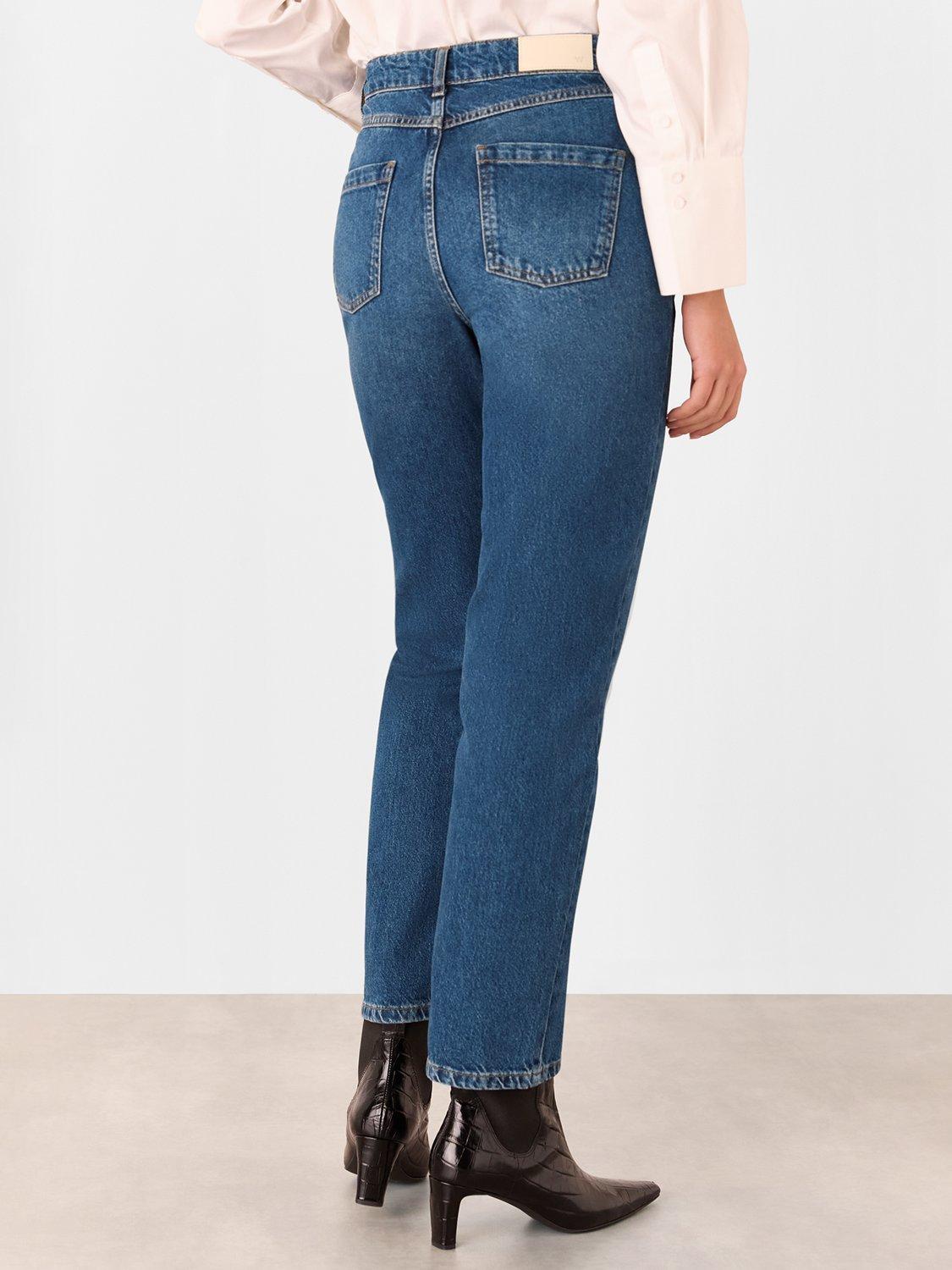 Product image 2 of 6, which shows Whistles Authentic Column Leg Jeans, Blue, 26