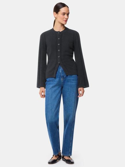 Whistles Wide Sleeve Detail Cardigan, Black, Black
