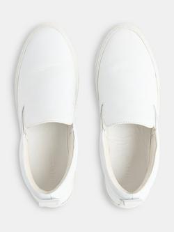 Whistles Kinsley Leather Slip On Trainers - view 2, White