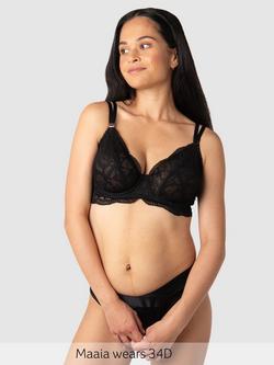 Hotmilk Heroine Flexiwire Plunge Nursing Bra, Black