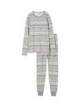 Polarn O. Pyret Nordic  Animal Print Pyjama Set, Sharkskin