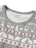 Polarn O. Pyret Nordic  Animal Print Pyjama Set, Sharkskin